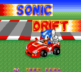 Sonic Drift GG Title Screen